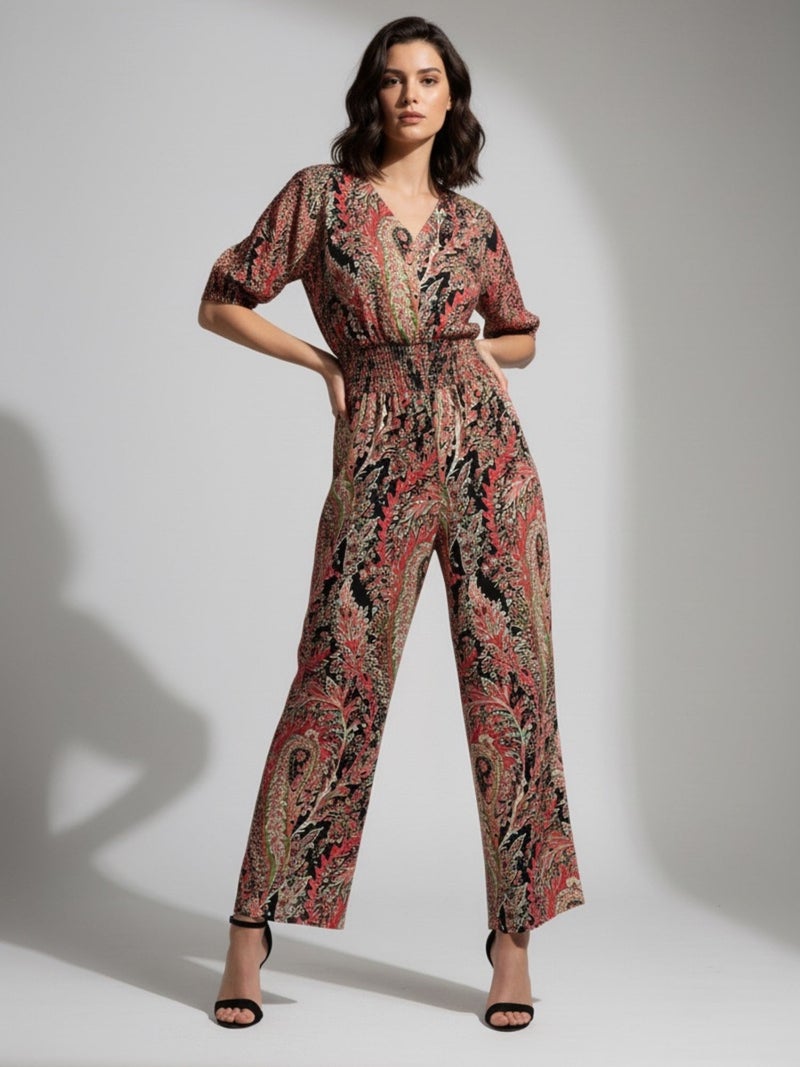 OUTZIDR Grey Floral Print Jumpsuit - Image 3